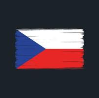 pinceau de drapeau de la république tchèque. drapeau national vecteur