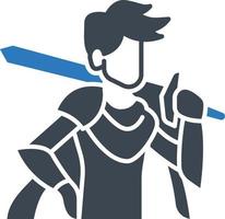 illustration vectorielle d'épée d'homme sur un fond. symboles de qualité premium. icônes vectorielles pour le concept et la conception graphique. vecteur