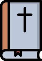 illustration vectorielle de livre chrétien sur fond.symboles de qualité premium.icônes vectorielles pour le concept et la conception graphique. vecteur