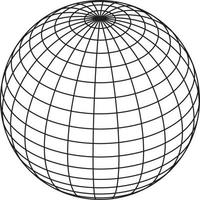 globe sphère filaire vecteur