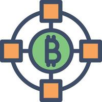 illustration vectorielle de réseau bitcoin sur fond.symboles de qualité premium.icônes vectorielles pour le concept et la conception graphique. vecteur