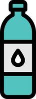 illustration vectorielle de bouteille d'eau sur un fond. symboles de qualité premium. icônes vectorielles pour le concept et la conception graphique. vecteur