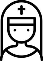 illustration vectorielle d'église féminine sur fond. symboles de qualité premium. icônes vectorielles pour le concept et la conception graphique. vecteur