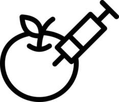 illustration vectorielle d'injection de pomme sur un fond. symboles de qualité premium. icônes vectorielles pour le concept et la conception graphique. vecteur