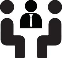 icône de réunion. icône de l'organisation. conception de personnes d'équipe de groupe. structure d'organisation. icônes de symbole d'équipe vecteur