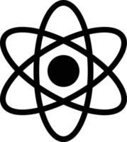 illustration vectorielle d'atome sur un fond. symboles de qualité premium. icônes vectorielles pour le concept et la conception graphique. vecteur