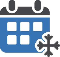 illustration vectorielle de calendrier flocon de neige sur fond. symboles de qualité premium. icônes vectorielles pour le concept et la conception graphique. vecteur