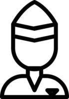 illustration vectorielle d'hôtesse de l'air sur fond. symboles de qualité premium. icônes vectorielles pour le concept et la conception graphique. vecteur