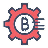 illustration vectorielle de réglage bitcoin sur fond.symboles de qualité premium.icônes vectorielles pour le concept et la conception graphique. vecteur
