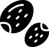 illustration vectorielle de noix de muscade sur fond.symboles de qualité premium.icônes vectorielles pour le concept et la conception graphique. vecteur