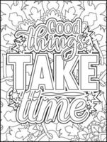 page de coloriage de citations de motivation. page de coloriage de citations inspirantes. page de coloriage de citations positives. ondes positives. mot de motivation de motivation. typographie motivationnelle. vecteur