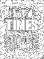 page de coloriage de citations de motivation. page de coloriage de citations inspirantes. page de coloriage de citations positives. ondes positives. mot de motivation de motivation. typographie motivationnelle. vecteur