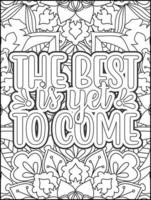 page de coloriage de citations de motivation. page de coloriage de citations inspirantes. page de coloriage de citations positives. ondes positives. mot de motivation de motivation. typographie motivationnelle. vecteur