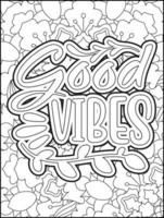 page de coloriage de citations de motivation. page de coloriage de citations inspirantes. page de coloriage de citations positives. ondes positives. mot de motivation de motivation. typographie motivationnelle. vecteur