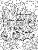 page de coloriage de citations de motivation. page de coloriage de citations inspirantes. page de coloriage de citations positives. ondes positives. mot de motivation de motivation. typographie motivationnelle. vecteur