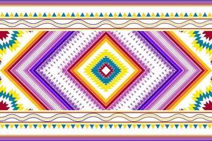 conception abstraite de motif ethnique géométrique. tapis en tissu aztèque ornement mandala ethnique chevron textile décoration papier peint. fond de vecteur de broderie traditionnelle ethnique indigène boho tribal