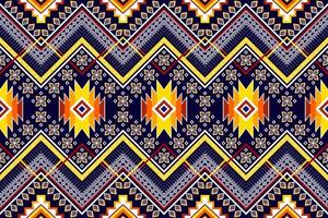 conception abstraite de motif ethnique géométrique. tapis en tissu aztèque ornement mandala ethnique chevron textile décoration papier peint. fond de vecteur de broderie traditionnelle ethnique indigène boho tribal