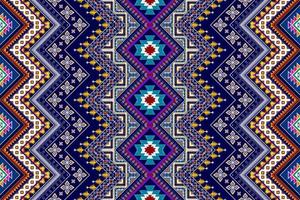 conception de motif ethnique abstrait géométrique ikat. tapis en tissu aztèque ornement mandala ethnique chevron textile décoration papier peint. fond de vecteur de broderie traditionnelle ethnique indigène boho tribal