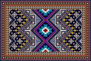 conception de motif ethnique abstrait géométrique ikat. tapis en tissu aztèque ornement mandala ethnique chevron textile décoration papier peint. fond de vecteur de broderie traditionnelle ethnique indigène boho tribal