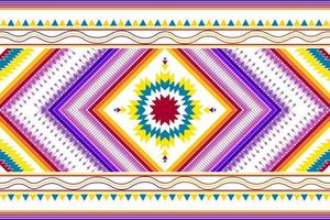 conception abstraite de motif ethnique géométrique. tapis en tissu aztèque ornement mandala ethnique chevron textile décoration papier peint. fond de vecteur de broderie traditionnelle ethnique indigène boho tribal