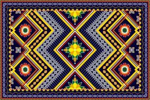 conception abstraite de motif ethnique géométrique. tapis en tissu aztèque ornement mandala ethnique chevron textile décoration papier peint. fond de vecteur de broderie traditionnelle ethnique indigène boho tribal