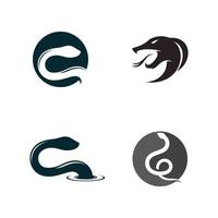 modèle vectoriel d'icône de logo de serpent