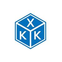 création de logo de lettre xkk sur fond blanc. concept de logo de lettre initiales créatives xkk. conception de lettre xkk. vecteur
