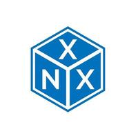 création de logo de lettre xnx sur fond blanc. concept de logo de lettre initiales créatives xnx. conception de lettre xnx. vecteur
