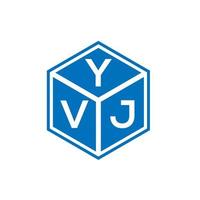 création de logo de lettre yvj sur fond blanc. concept de logo de lettre initiales créatives yvj. conception de lettre yvj. vecteur