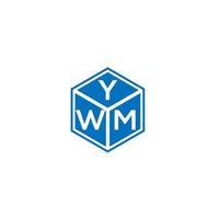 création de logo de lettre ywm sur fond blanc. concept de logo de lettre initiales créatives ywm. conception de lettre ywm. vecteur