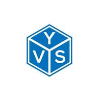 création de logo de lettre yvs sur fond blanc. concept de logo de lettre initiales créatives yvs. conception de lettre yvs. vecteur