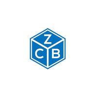 création de logo de lettre zcb sur fond blanc. concept de logo de lettre initiales créatives zcb. conception de lettre zcb. vecteur