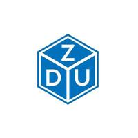 création de logo de lettre zdu sur fond blanc. concept de logo de lettre initiales créatives zdu. conception de lettre zdu. vecteur