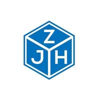 création de logo de lettre zjh sur fond blanc. concept de logo de lettre initiales créatives zjh. conception de lettre zjh. vecteur