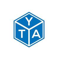 création de logo de lettre yta sur fond blanc. concept de logo de lettre initiales créatives yta. conception de lettre yta. vecteur