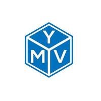 création de logo de lettre ymv sur fond blanc. concept de logo de lettre initiales créatives ymv. conception de lettre ymv. vecteur