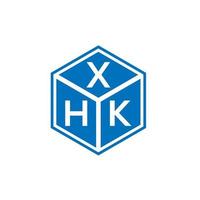 création de logo de lettre xhk sur fond blanc. concept de logo de lettre initiales créatives xhk. conception de lettre xhk. vecteur