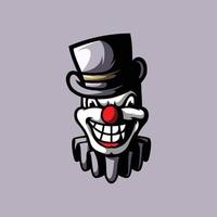 conception de mascotte de clown vecteur