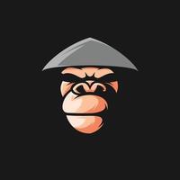 création de logo de mascotte de gorille vecteur
