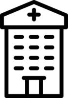 illustration vectorielle de l'hôpital sur un fond. symboles de qualité premium. icônes vectorielles pour le concept et la conception graphique. vecteur