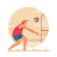 sport de beach-volley vecteur