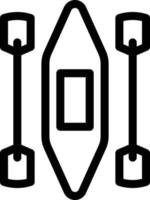 illustration vectorielle de canoë à pagaie sur fond.symboles de qualité premium.icônes vectorielles pour le concept et la conception graphique. vecteur