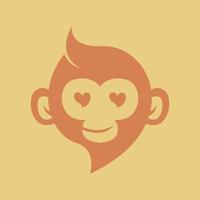 tête de singe logo concept vecteur