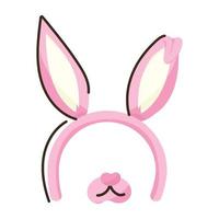 Sticker plat mettre la main sur ce bandeau lapin vecteur