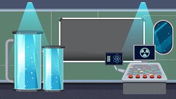 salle de laboratoire scientifique pour les expériences chimiques vecteur