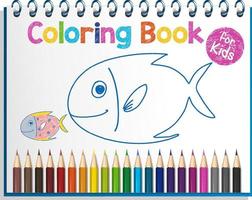 feuille de travail de livre de coloriage pour les enfants vecteur