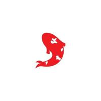 vecteur de logo de poisson koi