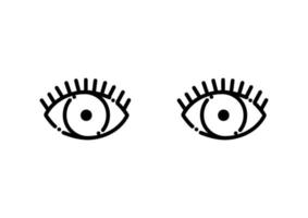 illustration des yeux dans le style de ligne pointillée vecteur