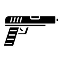 icône de glyphe de pistolet de police vecteur