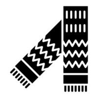 icône de glyphe de foulard vecteur